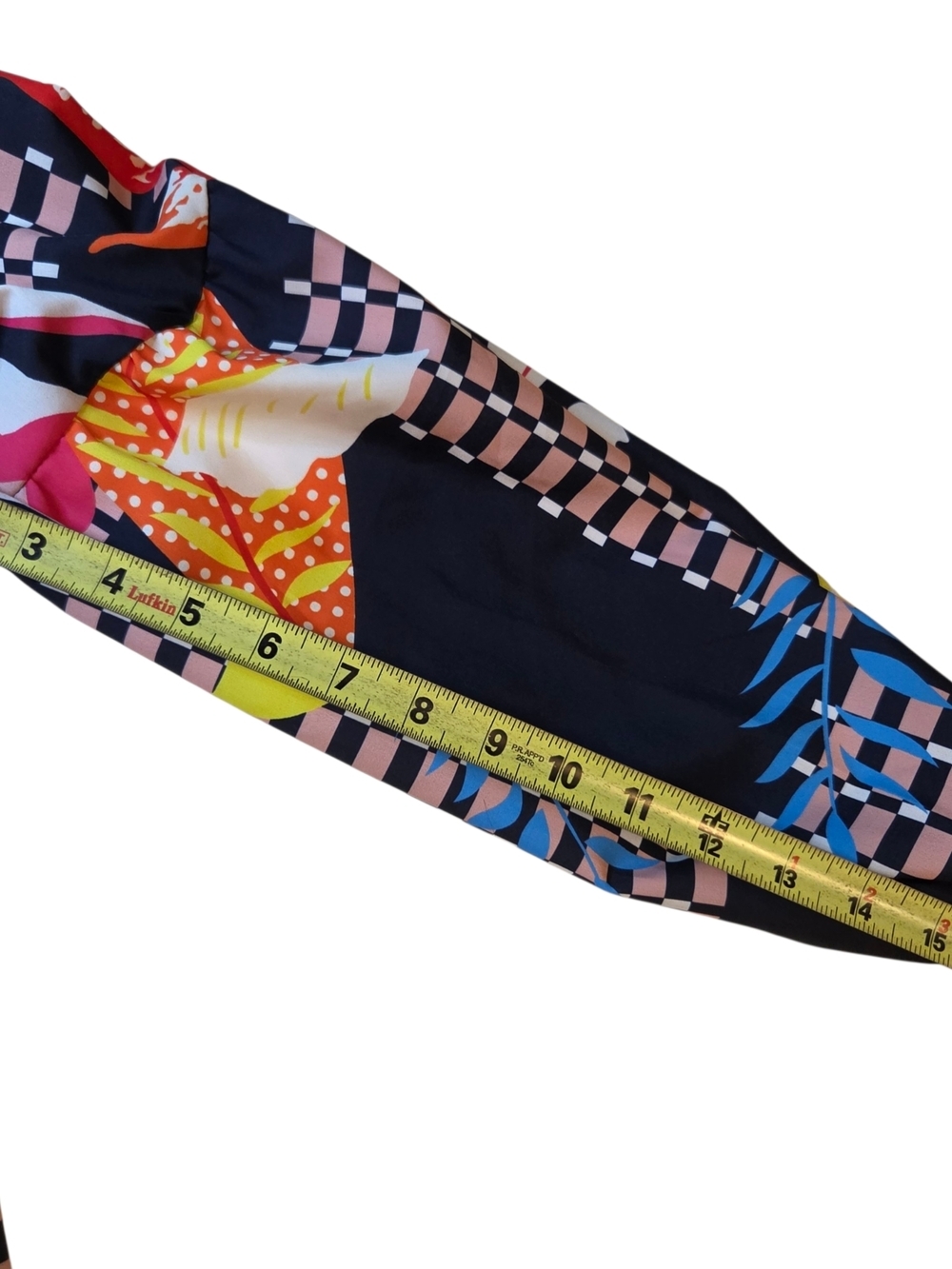 V-Neck Black Multi-Color Printed Tiered Dress - Picture 8 of 10